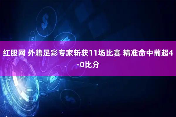 红股网 外籍足彩专家斩获11场比赛 精准命中葡超4-0比分